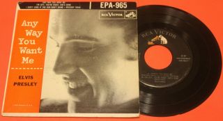 Elvis Presley " Any Way You Want Me " 1956 Rockabilly Ep On Rca 965 - Vg,