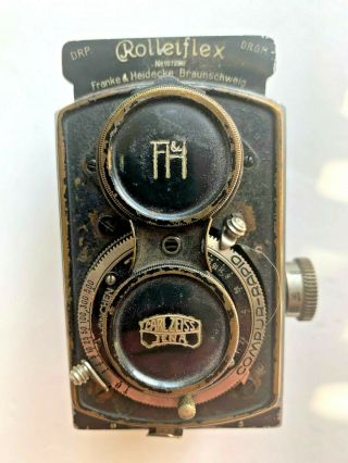 Antique Vintage Rolleiflex Camera Carl Zeiss Tessar 1:2.  8 Compur Rapid