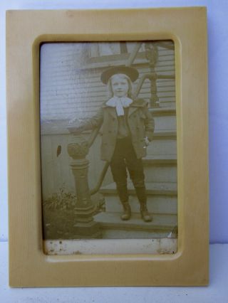 Cabinet Photo Of Buster Brown In A Cellulose Frame Circa 1910