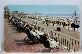 Jersey Nj Atlantic City Marlborough Blenheim Boardwalk Beach Postcard Old Pc