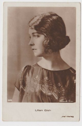 Old Real Photo Card Silent Movie Star Lilian Gish Around 1925 Verlag - 2
