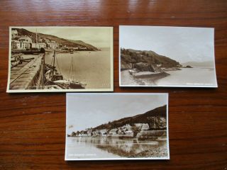 3 Old Postcards " Aberdovey " Photo Type " Not Posted.  From 1920/40s?