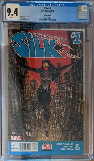 Marvel Silk (2015) 1 2nd Print Variant Cgc 9.  4 Cindy Moon