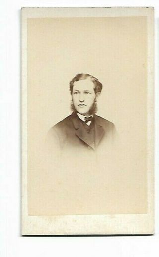 Vintage Cdv - Unknown Man - Milton T.  Carter Photographer Worcester,  Ma (1.  435)