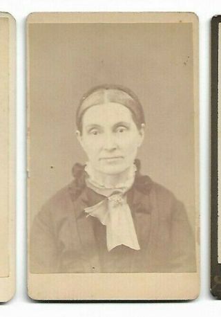 Vintage Cdv - Unknown Woman By Unknown Photographer Worcester,  Ma (2140)