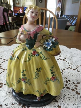 Antique Capodimonte? Luigi Fabris? Victorian Lady Floral Bouquet Figurine Italy