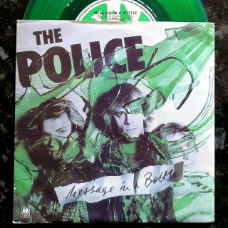 The Police - Message In A Bottle / Landlord - Ex Con 1979 Green 7 " P/s