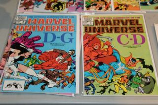 Complete Set Official Handbook of the Marvel Universe 1982 1 - 15 NM UNREAD Byrne 3