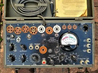 US Army Signal Corps I - 177 B Tube Tester - Daven Co.  - Vintage c1949 2