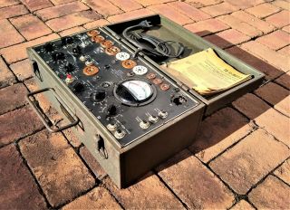 US Army Signal Corps I - 177 B Tube Tester - Daven Co.  - Vintage c1949 3