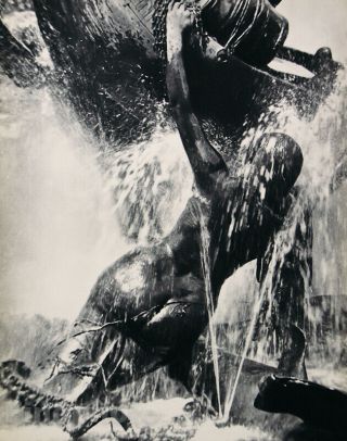 1930s Vintage Female Nude Water Fountain Sculpture Karl Gremmler Photo Art 16x20
