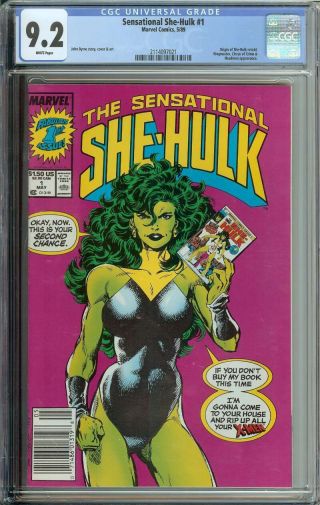 Sensational She - Hulk 1 Cgc 9.  2 Origin Retold