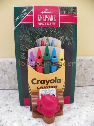 Hallmark 1991 Bright Vibrant Colors Organ Crayola Crayons Christmas Ornament