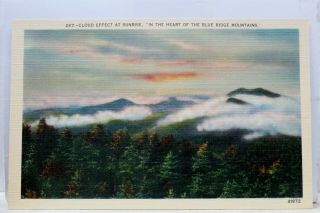 Scenic Blue Ridge Mountains Sunrise Cloud Effect Postcard Old Vintage Card View