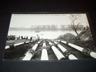 Vintage Rppc - Natural Gas Pipe Line Crossingmo.  River,  Plattsmouth,  Nebr.