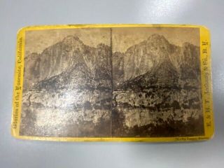 Antique Stereoview The Yosemite Mountain No.  73 E & H.  T.  Anthony