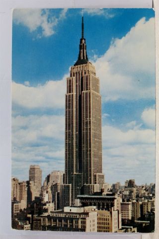York Ny Nyc Empire State Building Tower Postcard Old Vintage Card View Post