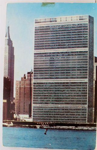 York Ny Nyc United Nations Un Building Postcard Old Vintage Card View Post