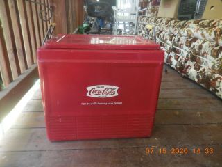 Vintage Drink Coca Cola Metal Picnic Cooler Coke For That Refreshing Feeling