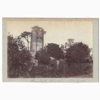 Pensford Somerset,  View Of The Church - Antique Albumen Photograph C1890