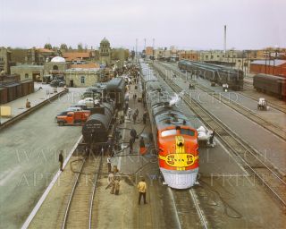 Santa Fe Railroad Chief Train In Station Albuquerque Nm 1943 Photo Choices