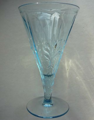 1937 - 1943 Fostoria Glass Blue Baroque Pattern 6 3/4 