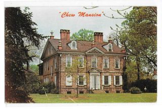 Chew Mansion Cliveden Germantown Pa Historic Revolutionary War Home Vtg Postcard