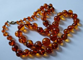 Vintage Baltic Amber Necklace - 57 Grams Ref A