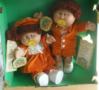 Rare Vintage Coleco 1985 Cabbage Patch Kids Twins Dolls Limited Edition