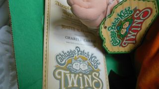 Rare Vintage Coleco 1985 Cabbage Patch Kids Twins Dolls Limited edition 3