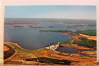 North Carolina Nc Lake Norman Cowans Ford Dam Inland Sea Postcard Old Vintage Pc