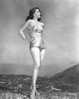 Vintage 1954 Sexy Bikini Beauty Singer Actress Abbe Lane Pin - Up Photograph 2