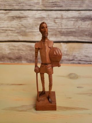 Ouro Artesania Hand Carved Wooden Don Quixote No.  370 - M Folk Art Made In Spain