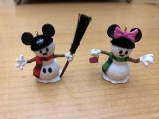 2007 Hallmark Keepsake Ornament Miniature Warm Smiles Mickey And Minnie Mouse
