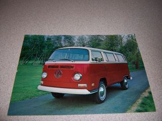 1970 Vw Station Wagon/bus,  Volkswagen Dealer Vintage Postcard