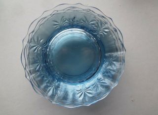 1937 - 1943 Fostoria Glass Blue Baroque Pattern 7 3/8 " Salad Plate - - 1 Of 8