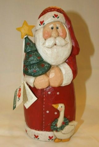 Midwest Of Cannon Falls Eddie Walker Santa Holding Christmas Tree With Goose