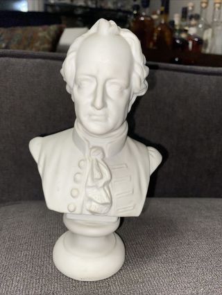 Vintage White Porcelain Bust Of Goethe 6.  5” Tall
