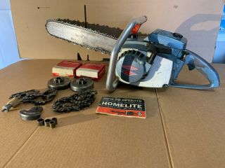 Homelite Vintage Xl - 12 16 " Gas Chain Saw Chainsaw (run Very Good) W/