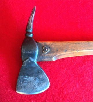 Vintage Hand Forged Hallmarked Spiked Tomahawk & Chevron Bead Drop