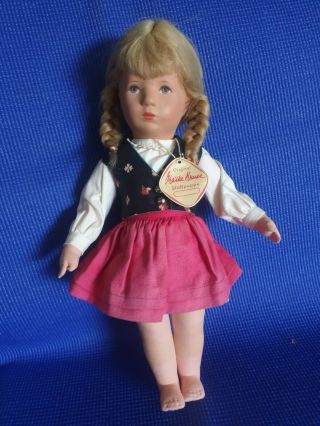 Kathe Kruse Doll 35cm/14 " 1967 German Cloth Vintage Kaethe Puppe