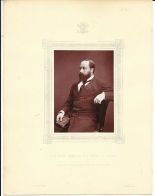 His Royal Majesty The Prince Of Wales - - 1876 - Woodburytype - Men Of Mark Series