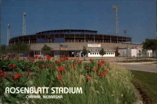Omaha,  Ne Rosenblatt Stadium Douglas County Nebraska Dunlap Post Card Co.  Vintage