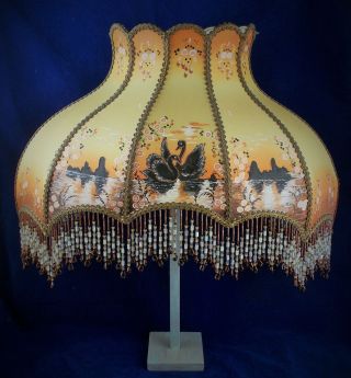 1940s / 1950s Vintage Hand Painted Boudoir Lamp Shade Immaculate