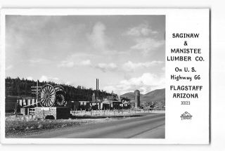 Flagstaff Arizona Az Vintage Rppc Real Photo Saginaw & Manistee Lumber Co.