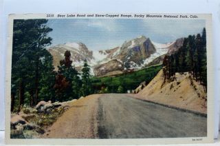 Colorado Co Rocky Mountain National Park Bear Lake Road Postcard Old Vintage Pc