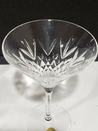 SET OF 4 Vintage Waterford Irish Crystal Martini Glasses with tags 3