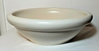 14 " Vintage Gainey Ceramic Pottery Mid - Century Modern Bowl Planter Matte White