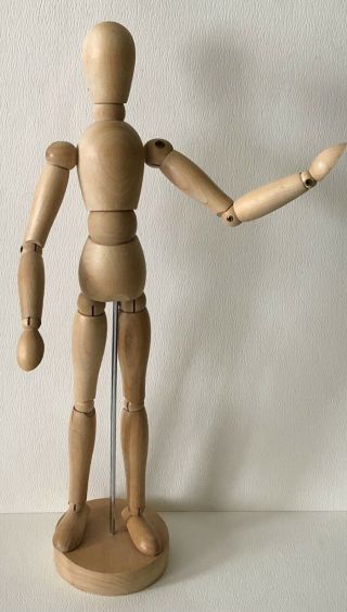 Artist Model Figure Jointed Articulated Carved Wood Mannequin Art 13 "