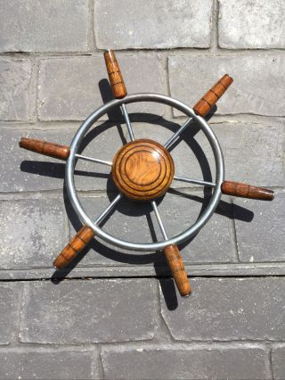 Vintage Chris Craft Steering Wheel,  With Steering Shaft,  Boat / Marine